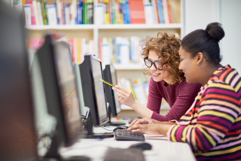 Two Women at Computers