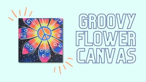 Groovy flower canvas