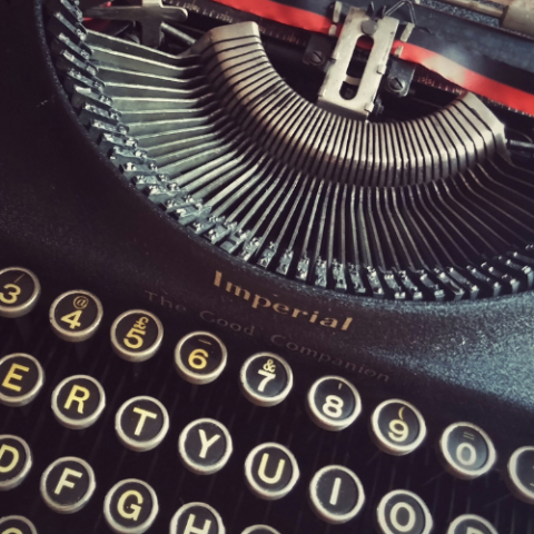 a manual typewriter