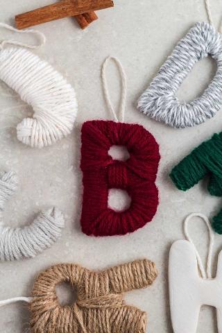 Yarn Wrapped Ornaments