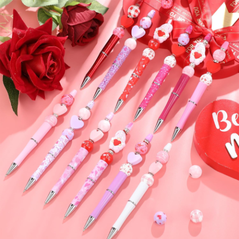 Beaded Valentine Pens