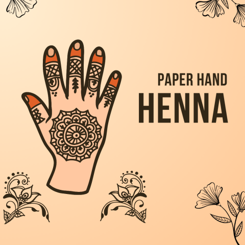 Paper henna hand