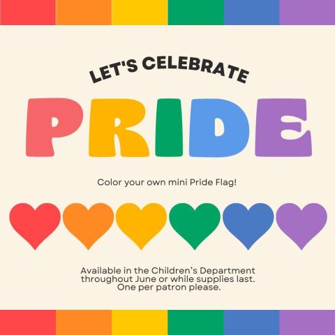 Rainbow Pride Flyer with Rainbow Hearts