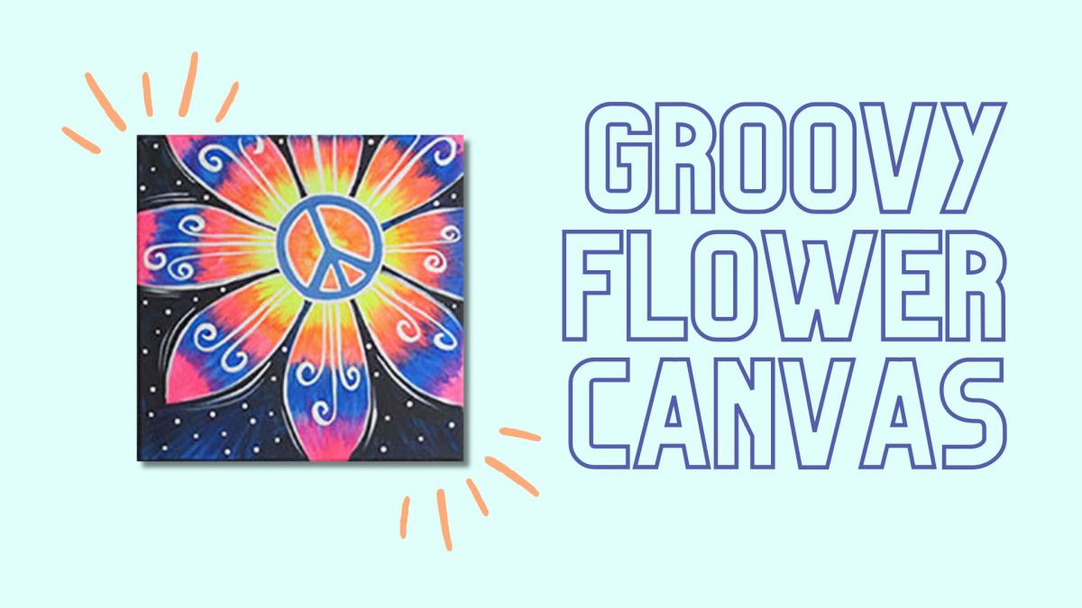 Groovy flower canvas