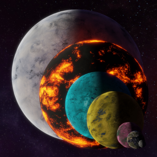 Renders of exoplanets