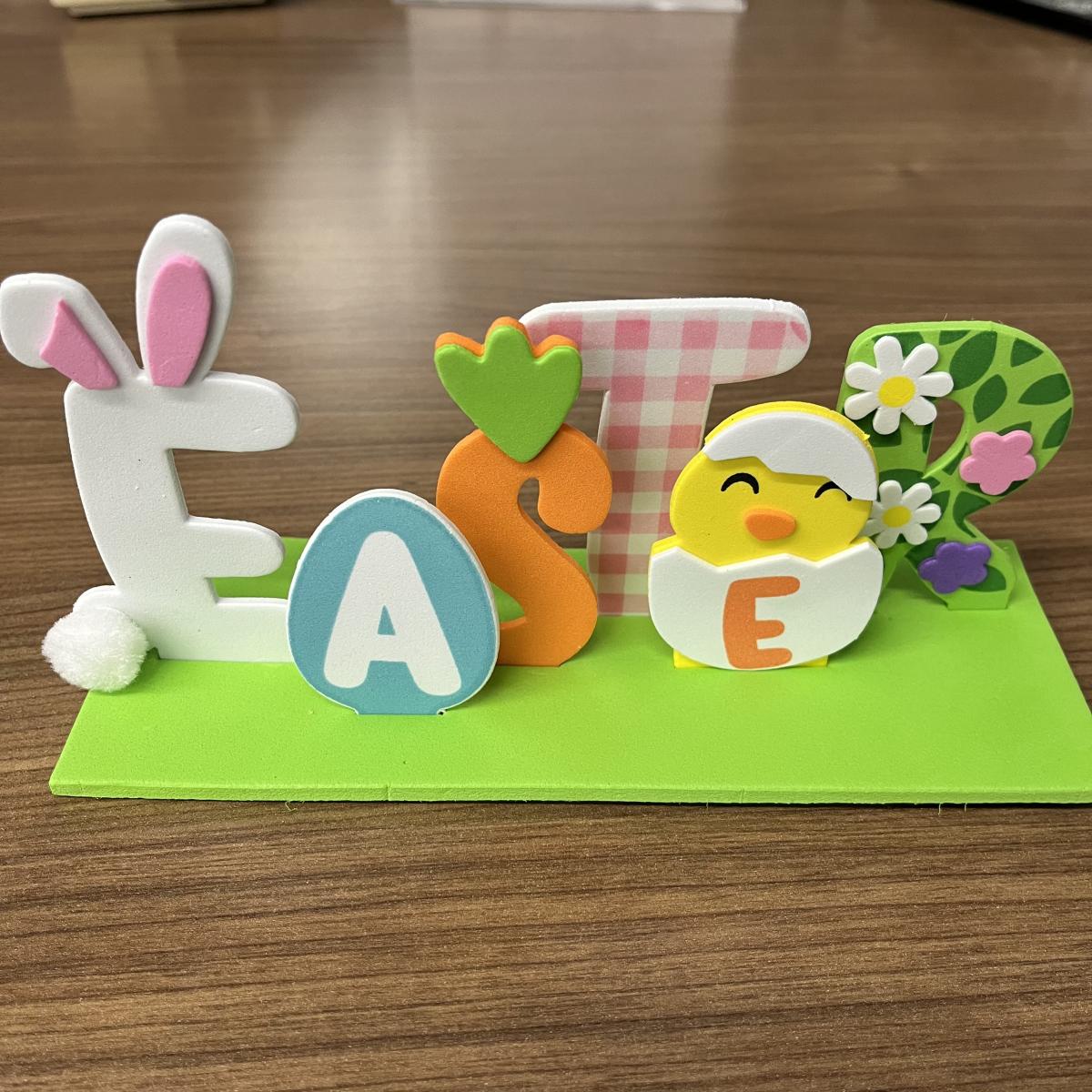 Easter Sign with spring themed letters
