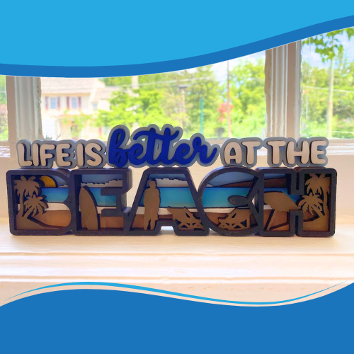 a wooden sign that says life is better at the beach