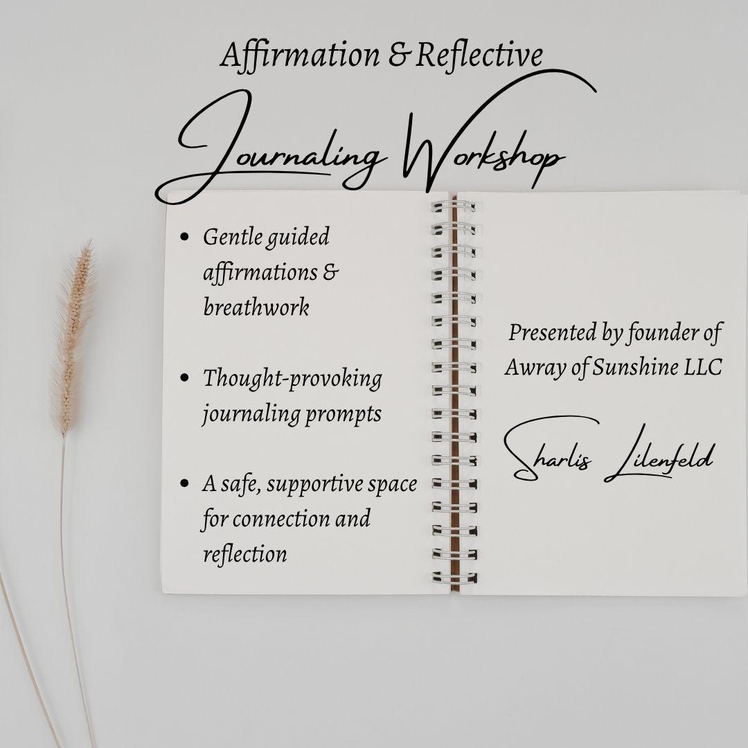 Journal Workshop text in black on grey and white background